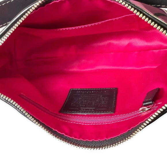 🎉HP🎉COACH Plaid Purse w/Leather Strap - Picture 7 of 9